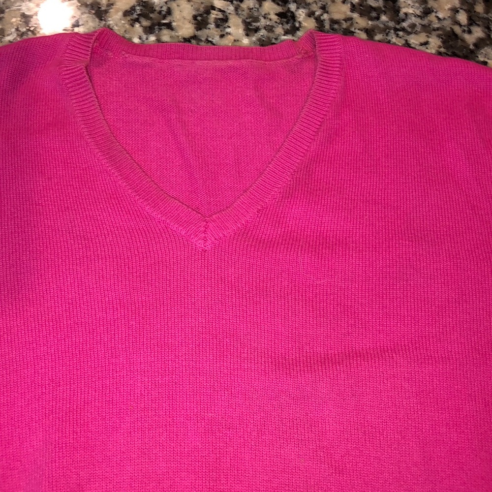 Pink V-Neck Sweater